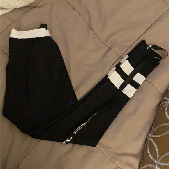 PLT Black/White Leggings (NWT) - Picture 1 of 5